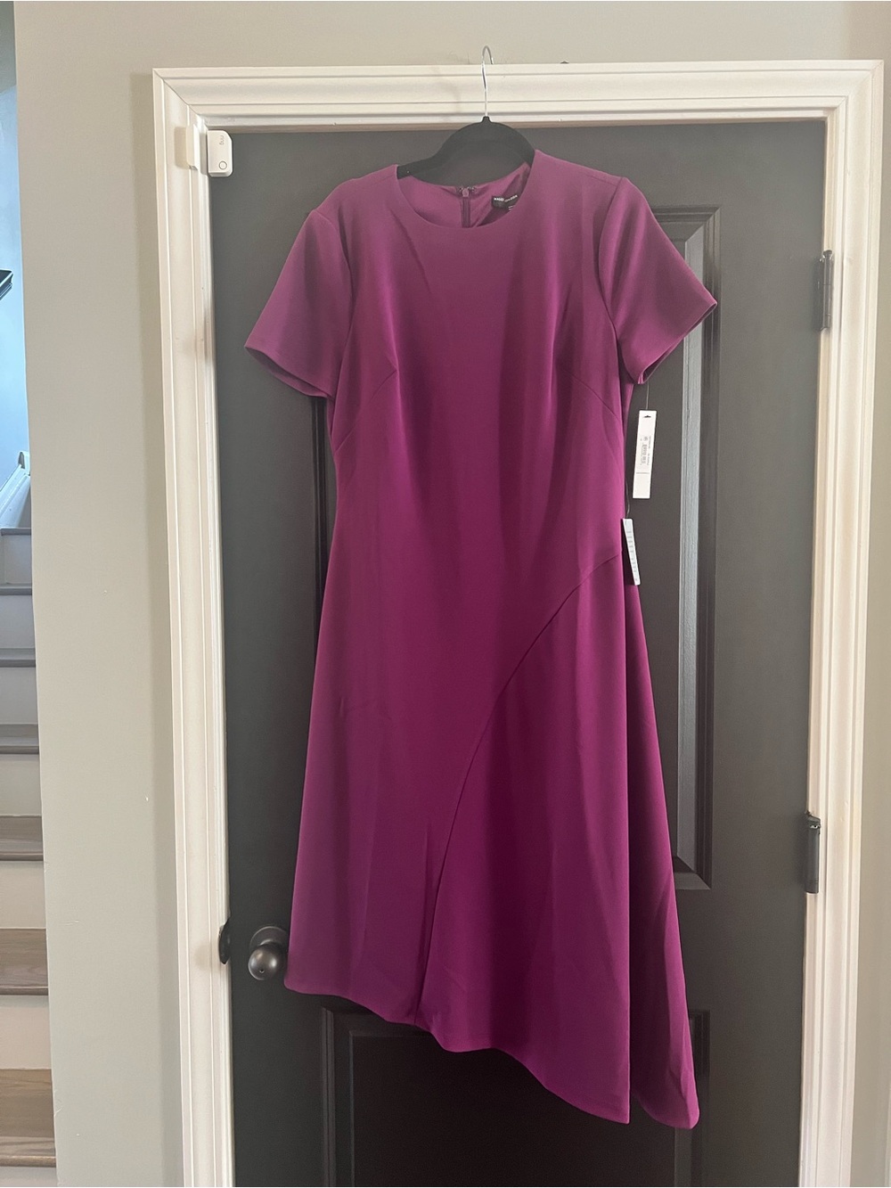 Maggy London NWT Purple Asymmetrical Midi Maxi Dress Size 12